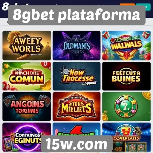 Variedade de jogos disponíveis na 8gbet plataforma